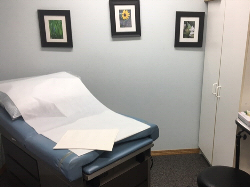 Comfortable Exam room for one on one care.