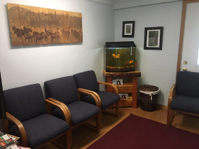 Comfortable and inviting waiting room, complimenting our hometown care.